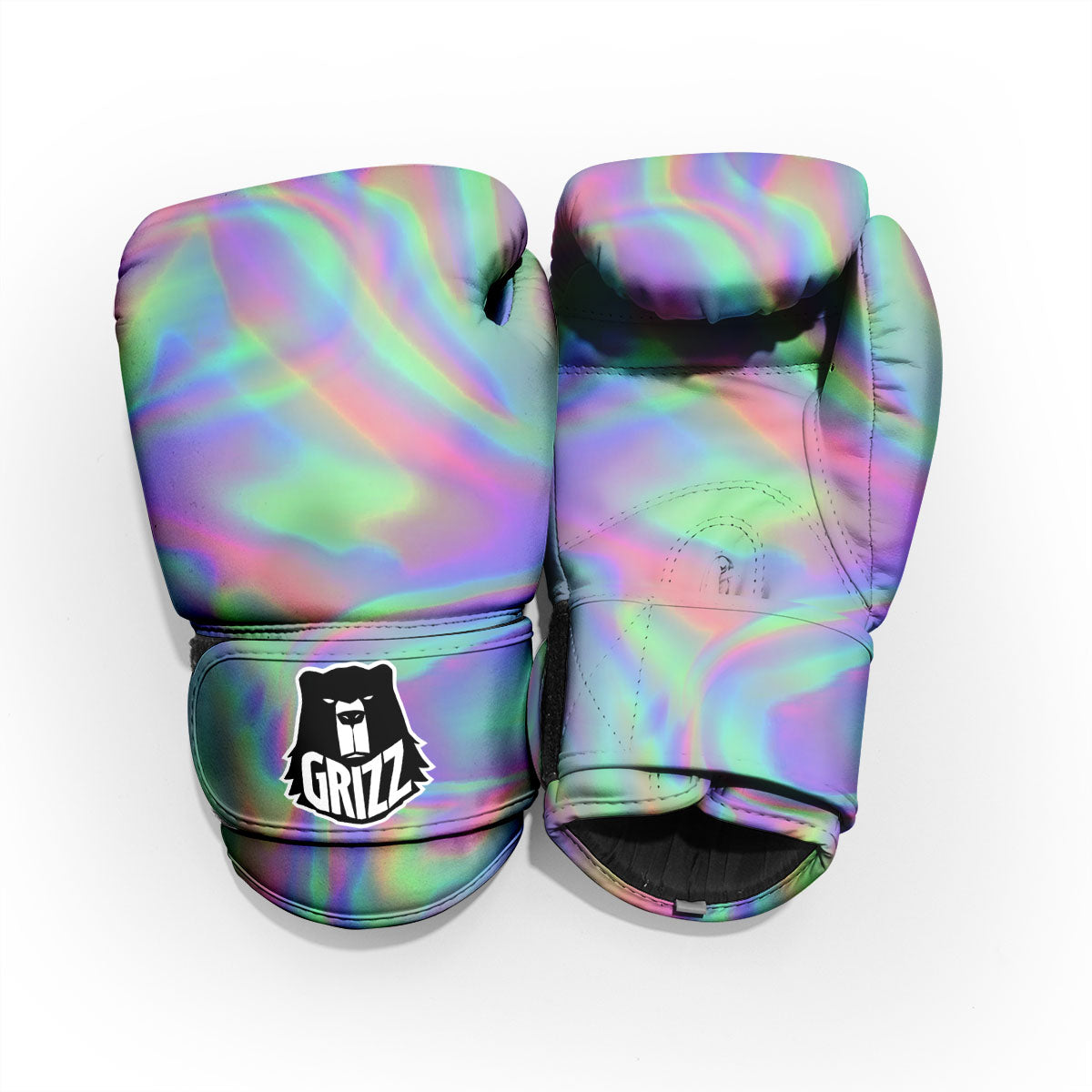 Trippy Psychedelic Holographic Print Pro Boxing Glove