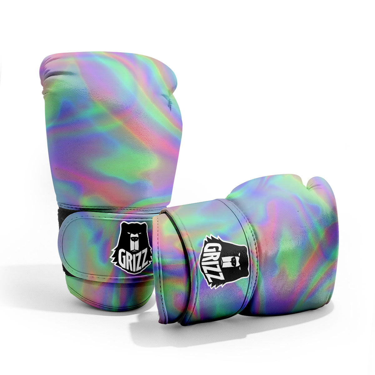 Trippy Psychedelic Holographic Print Pro Boxing Glove