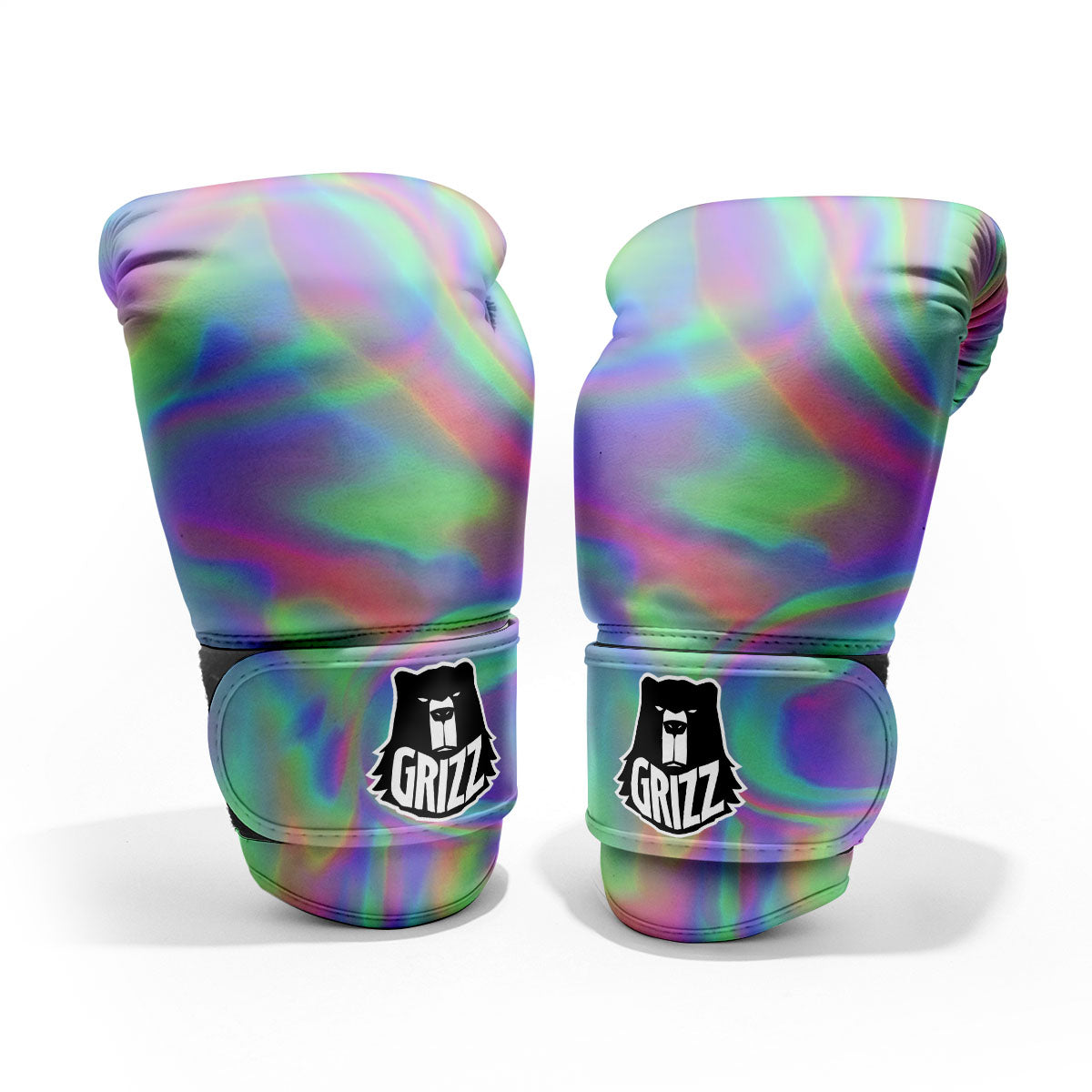 Trippy Psychedelic Holographic Print Pro Boxing Glove