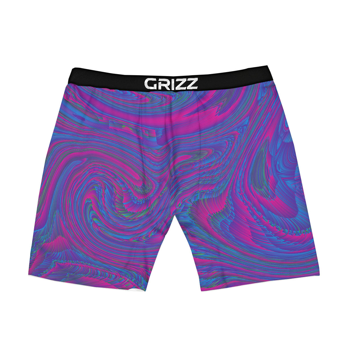 Trippy Psychedelic Purple Print Boxer Briefs-grizzshop