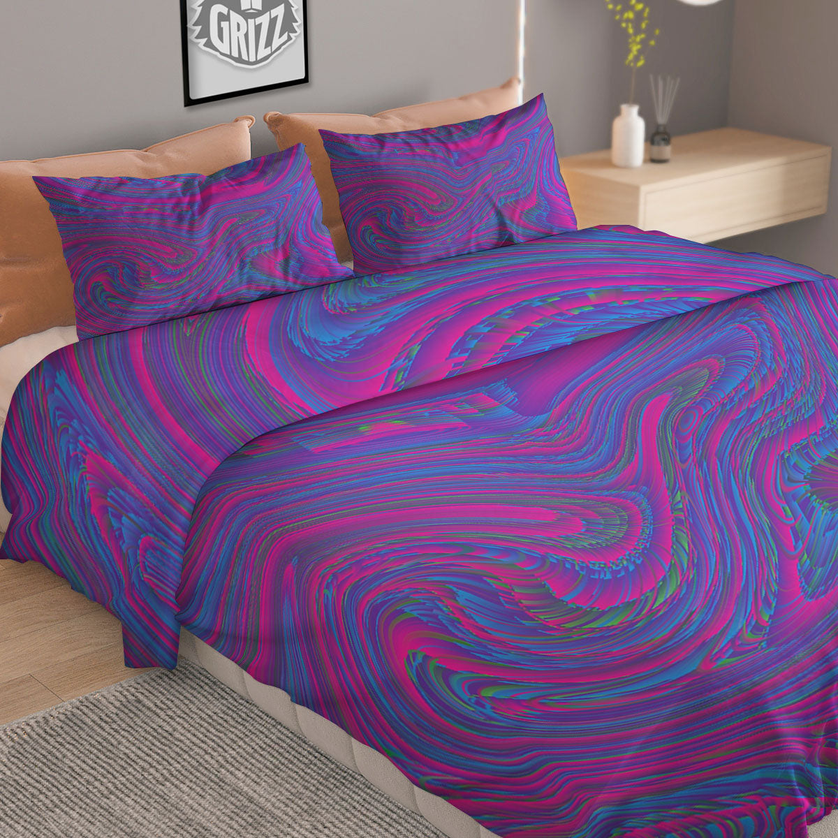 Tulip Yellow Print Pattern Duvet Cover Bedding Set