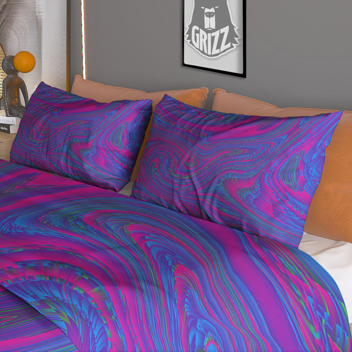 Tulip Yellow Print Pattern Duvet Cover Bedding Set