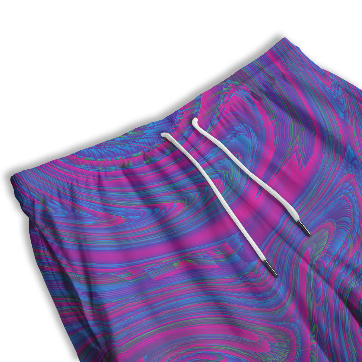 Trippy Psychedelic Purple Print Men's Athletic Shorts
