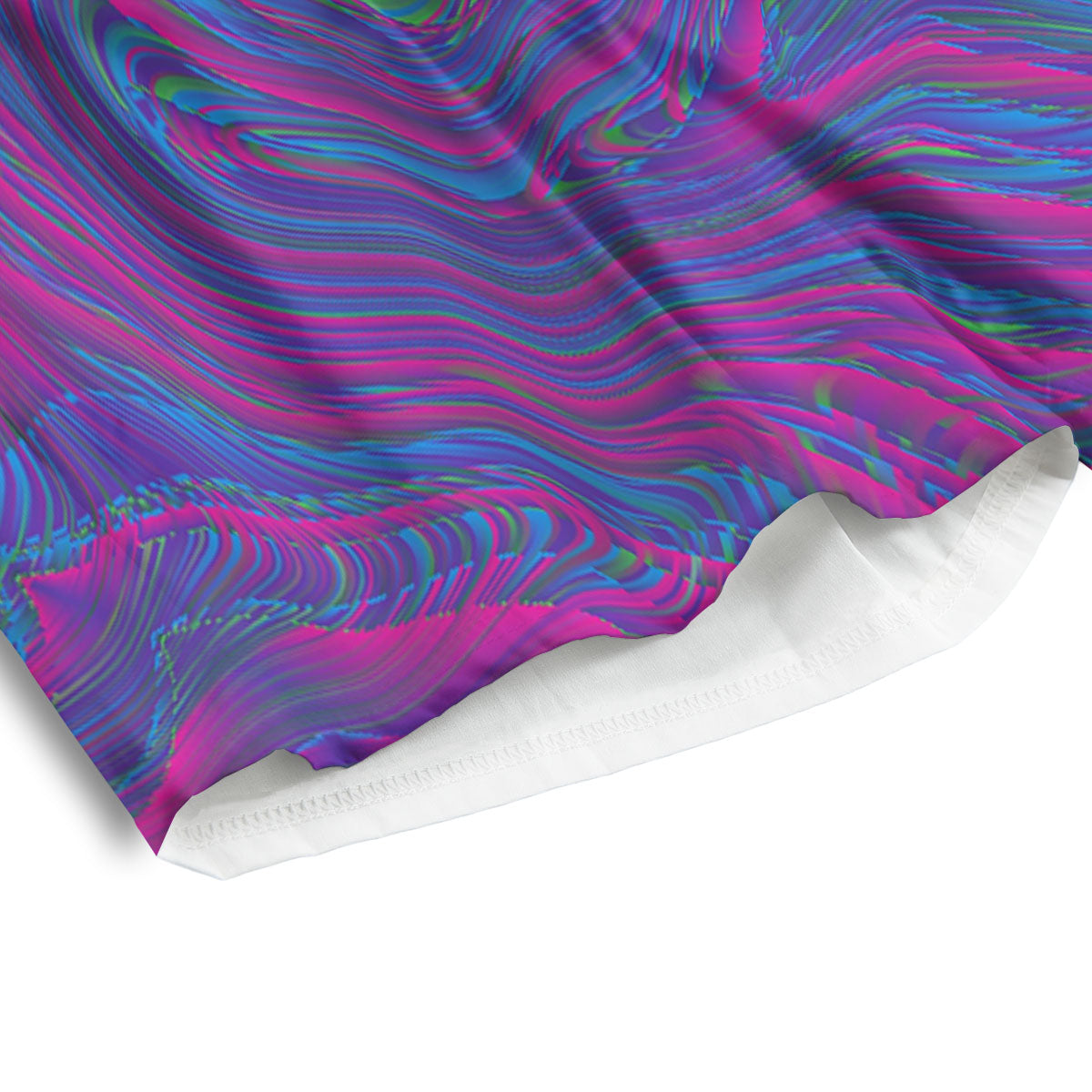 Trippy Psychedelic Purple Print Men's Athletic Shorts