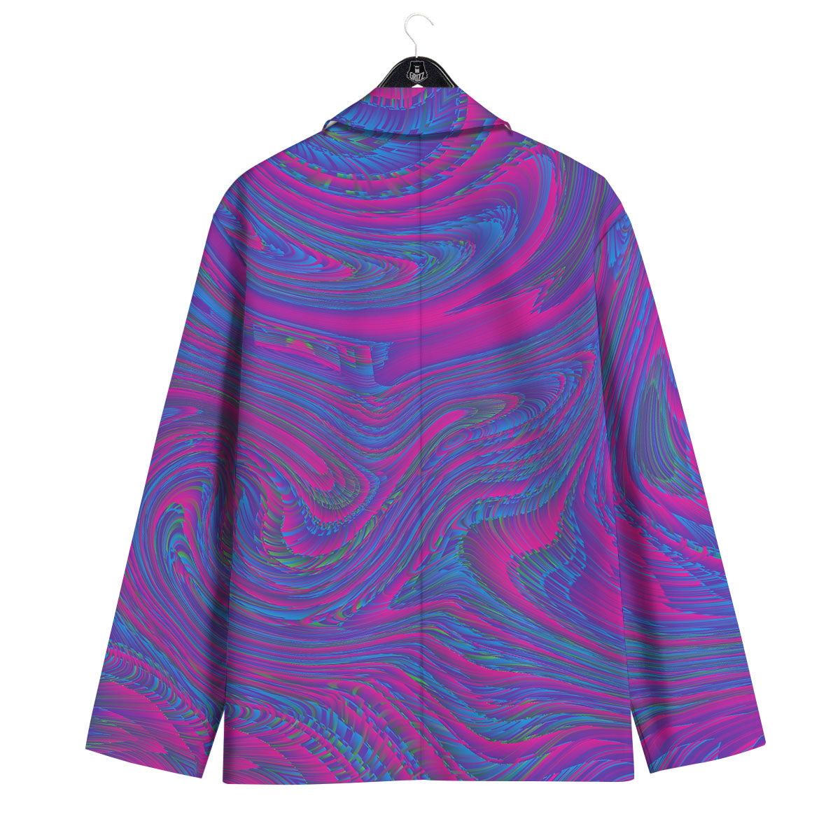 Trippy Psychedelic Purple Print Men's Sport Coat-grizzshop