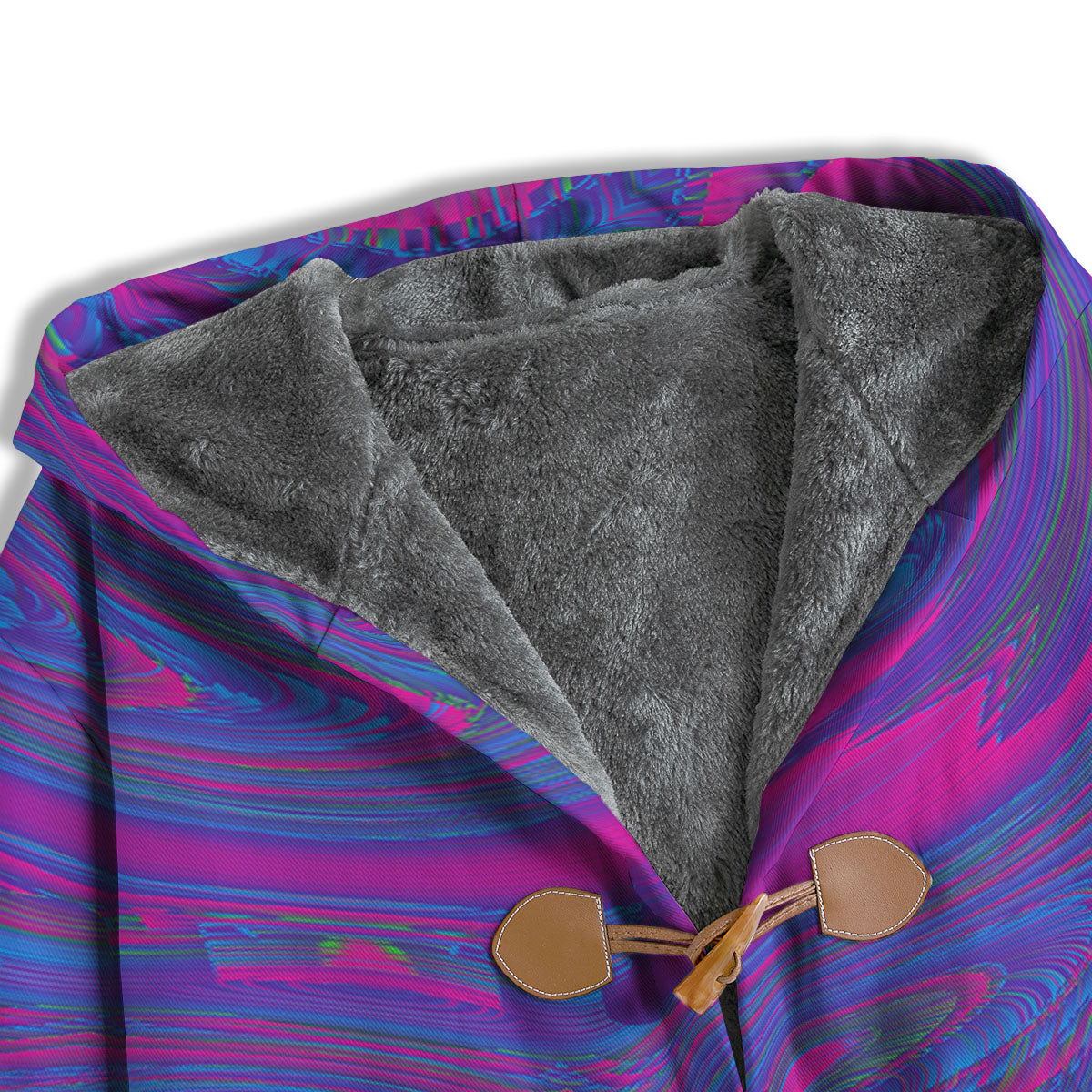 Trippy Psychedelic Purple Print Men's Windbreaker Jacket-grizzshop