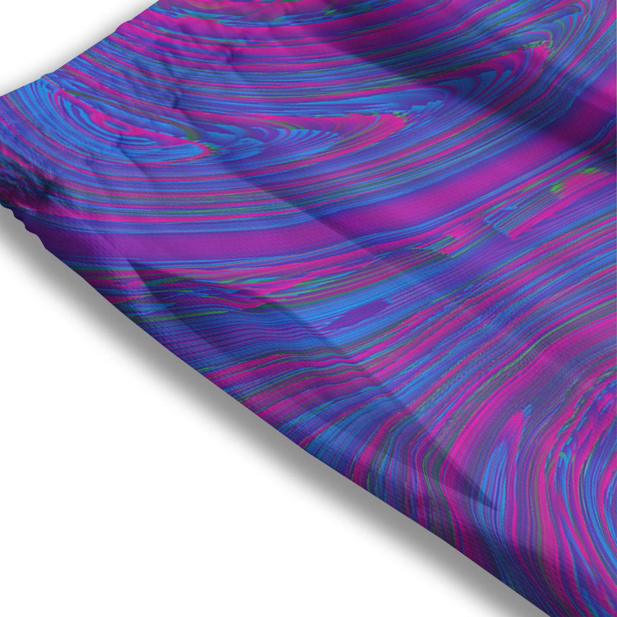 Trippy Psychedelic Purple Print Mesh Shorts