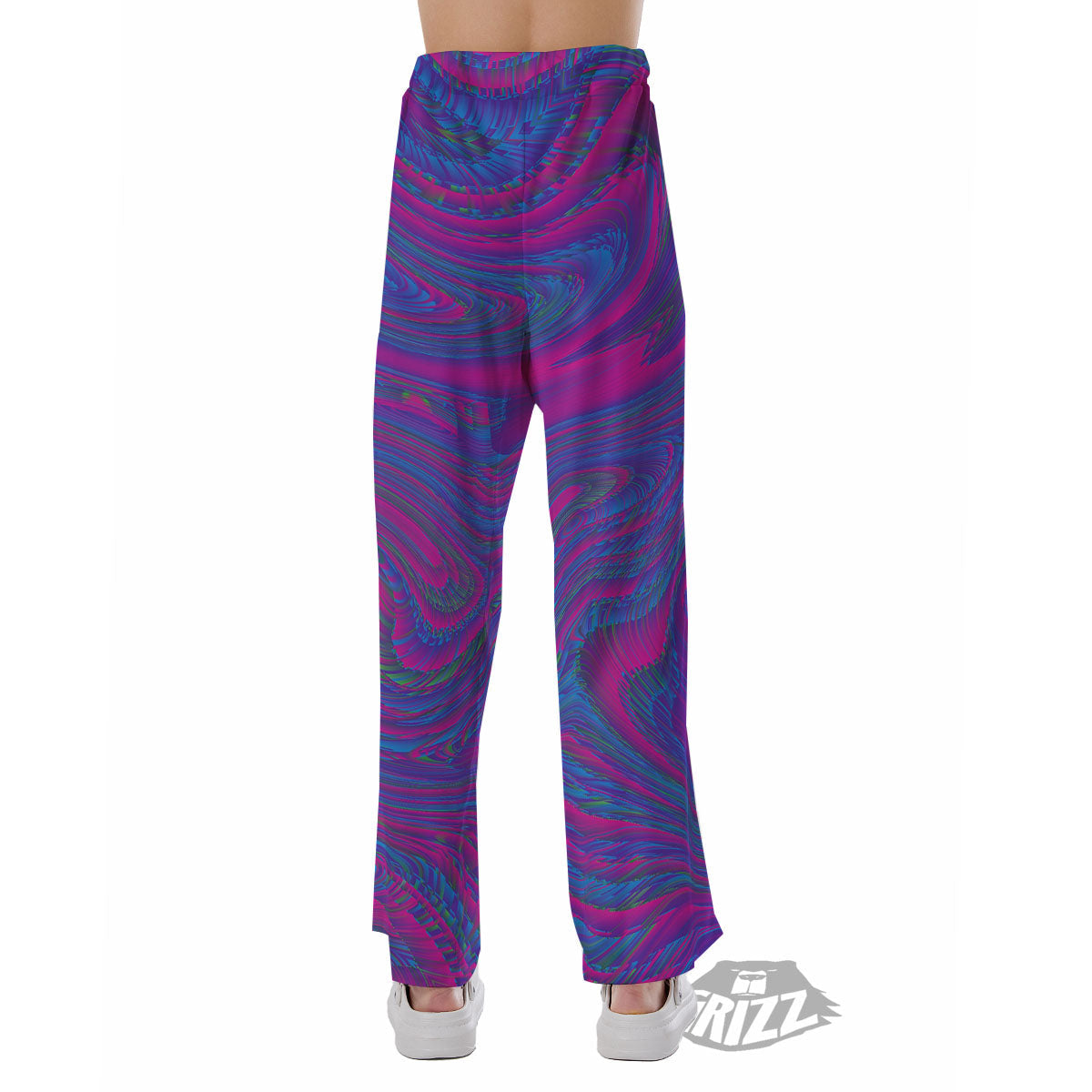 Trippy Psychedelic Purple Print Pajama Pants-grizzshop