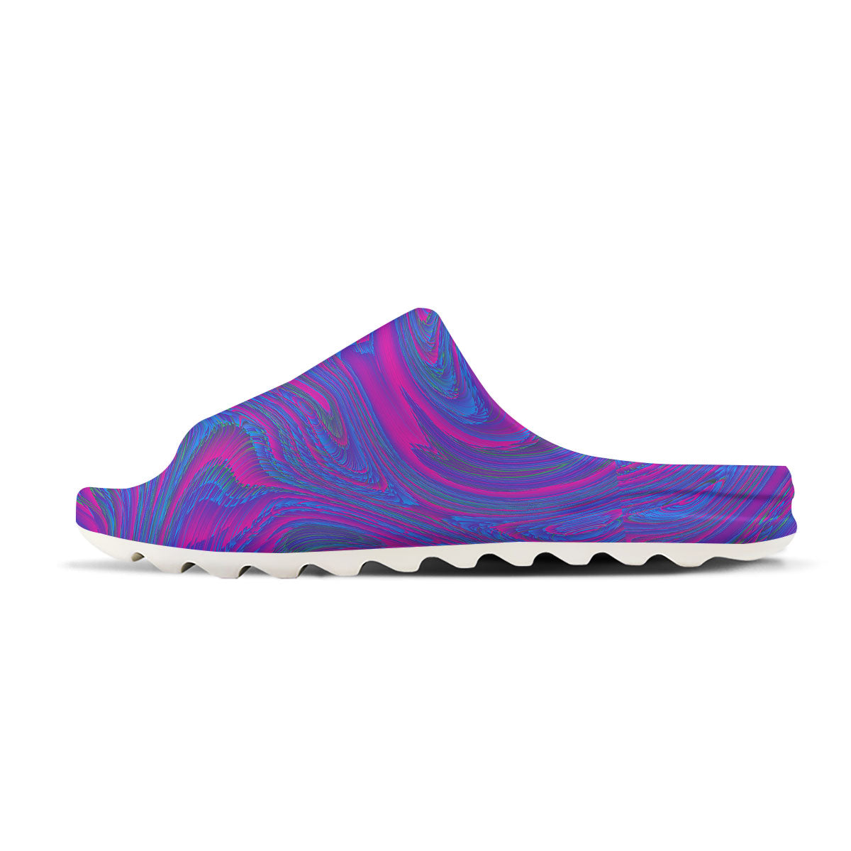 Trippy Psychedelic Purple Print Sandals-grizzshop