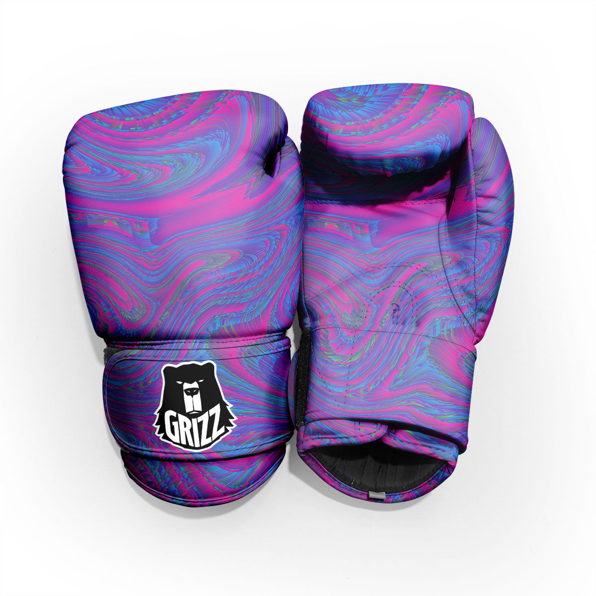 Trippy Psychedelic Purple Print Pro Boxing Glove