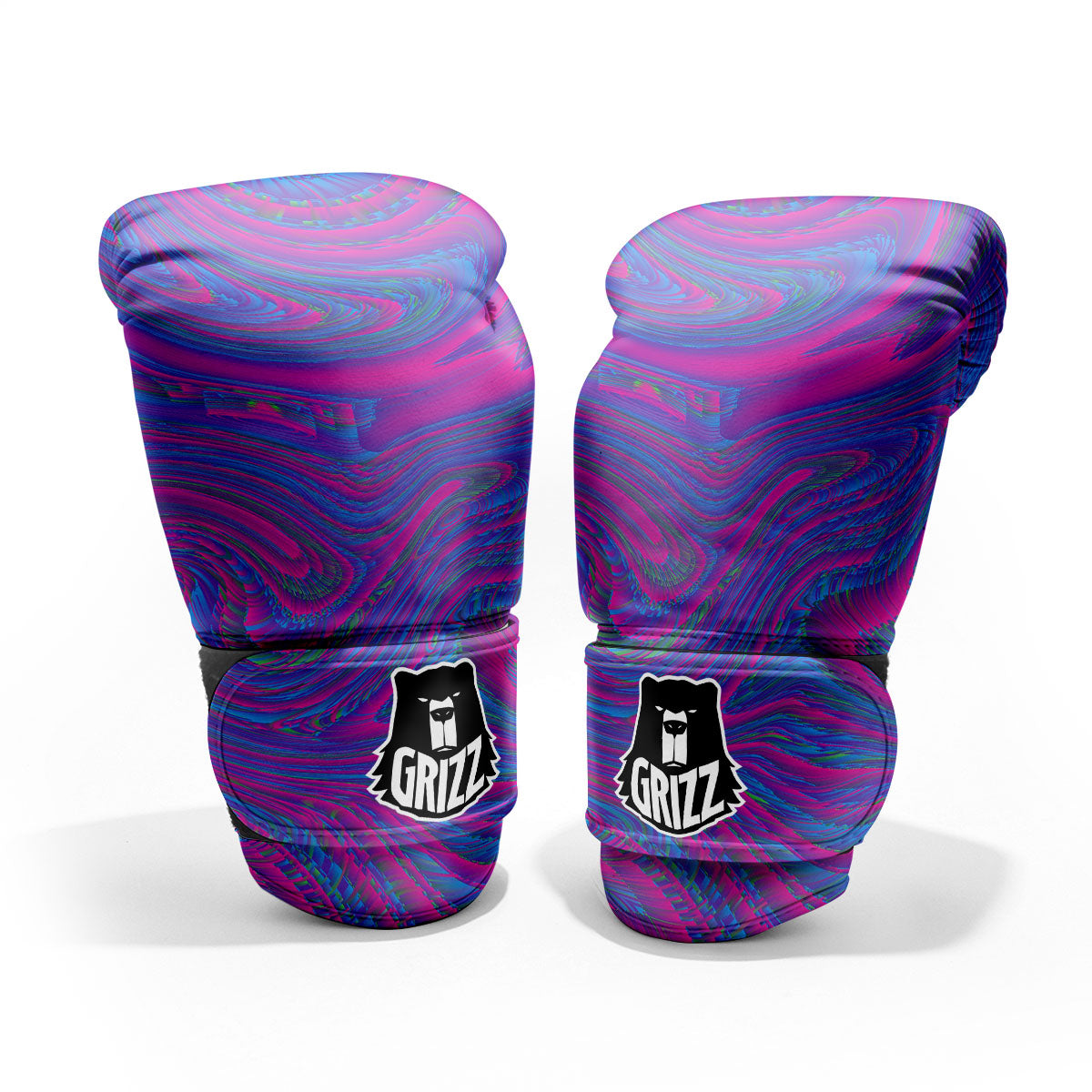 Trippy Psychedelic Purple Print Pro Boxing Glove