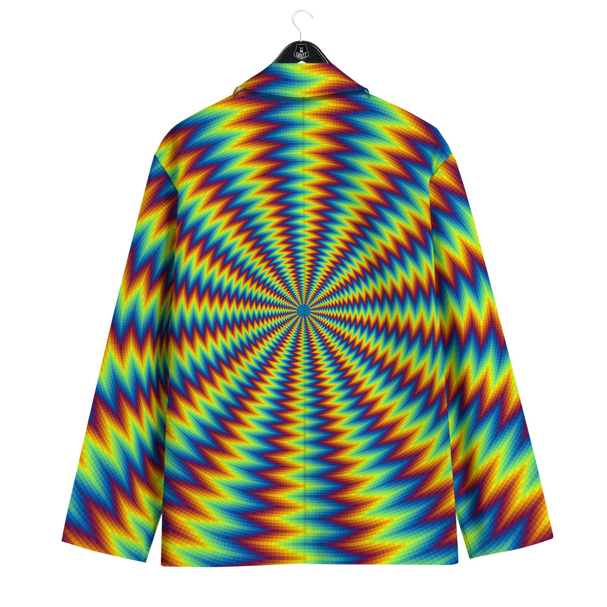 Trippy Psychedelic Rainbow Print Men's Sport Coat-grizzshop