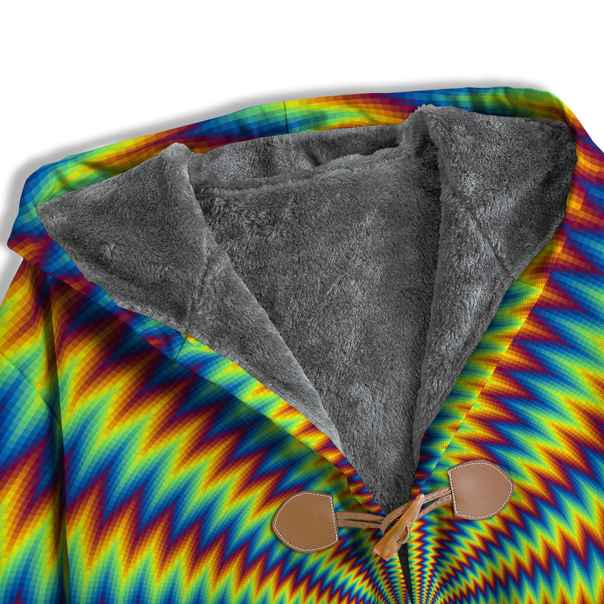 Trippy Psychedelic Rainbow Print Men's Windbreaker Jacket-grizzshop