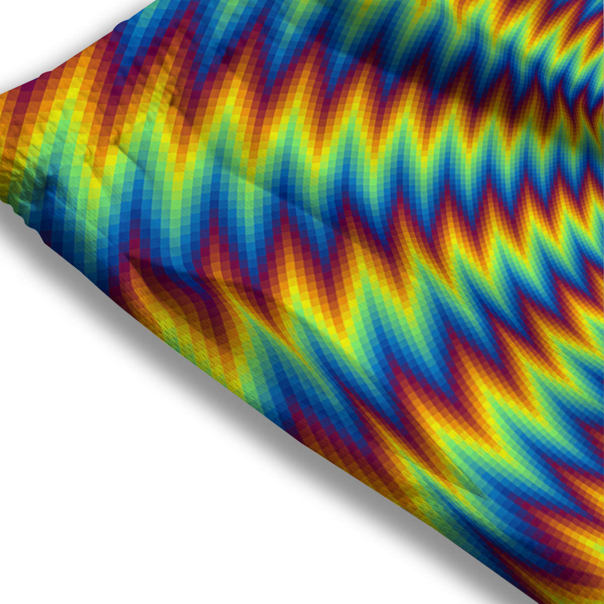 Trippy Psychedelic Rainbow Print Mesh Shorts