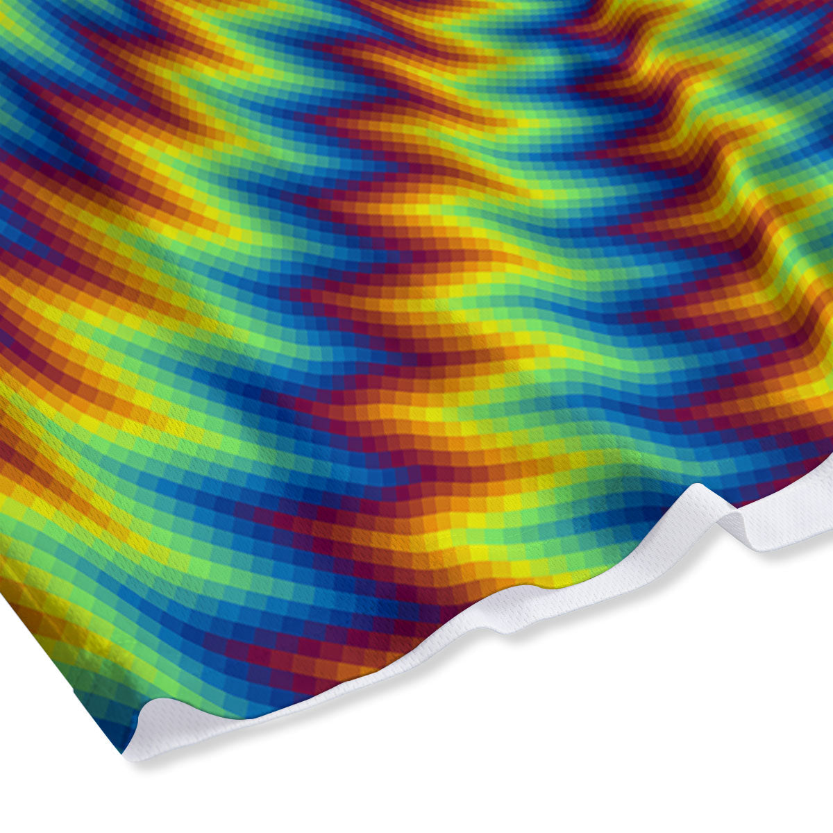 Trippy Psychedelic Rainbow Print Mesh Shorts