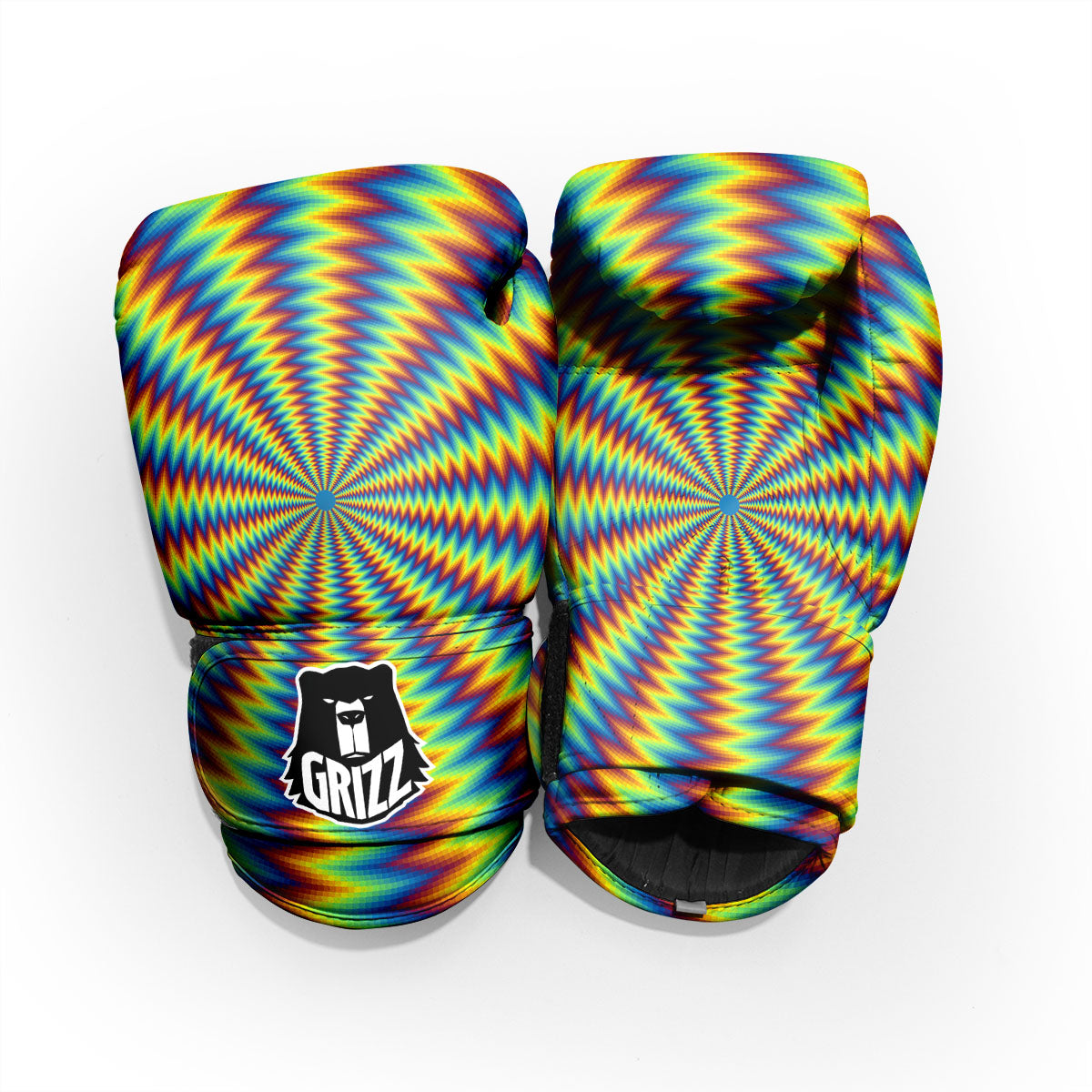 Trippy Psychedelic Rainbow Print Pro Boxing Glove