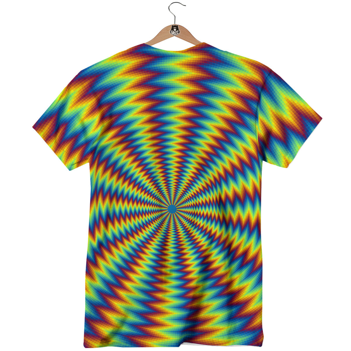 Trippy Psychedelic Rainbow Print T-Shirt-grizzshop