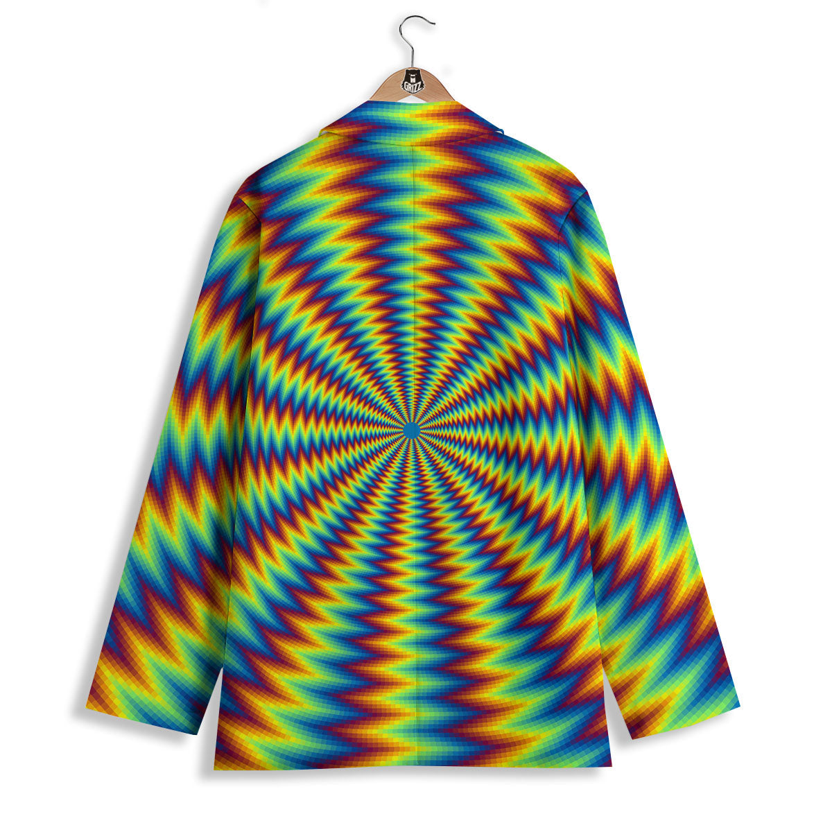 Trippy Psychedelic Rainbow Print Women's Blazer-grizzshop