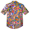 Trippy Rainbow Psychedelic Print Button Up Shirt-grizzshop