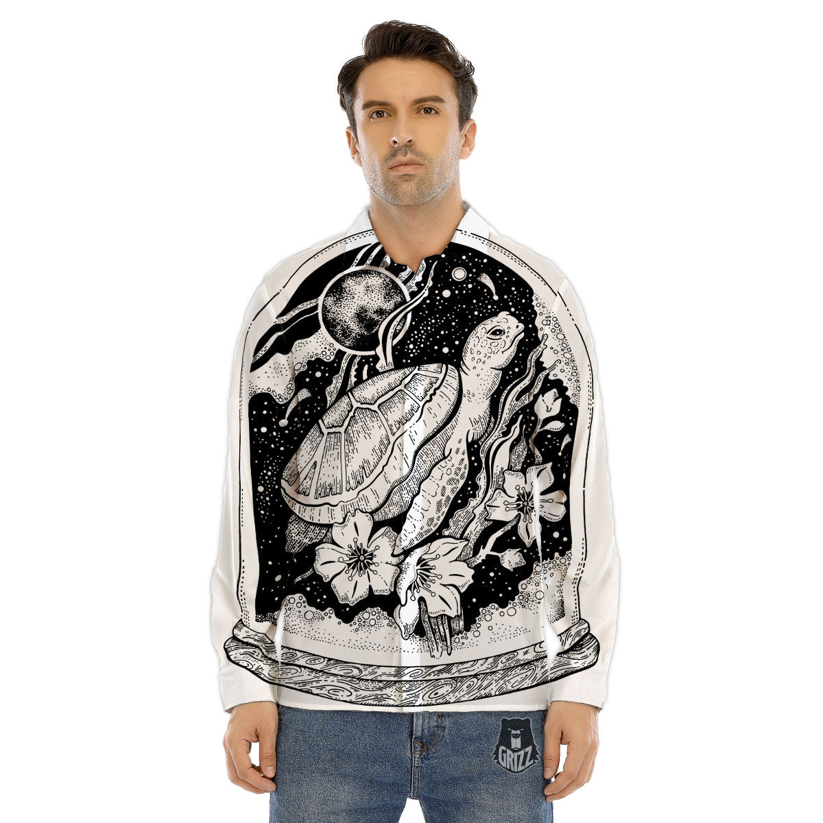 Trippy Rainbow Psychedelic Print Men's Dress Shirts-grizzshop