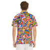 Trippy Rainbow Psychedelic Print Men's Golf Shirts-grizzshop