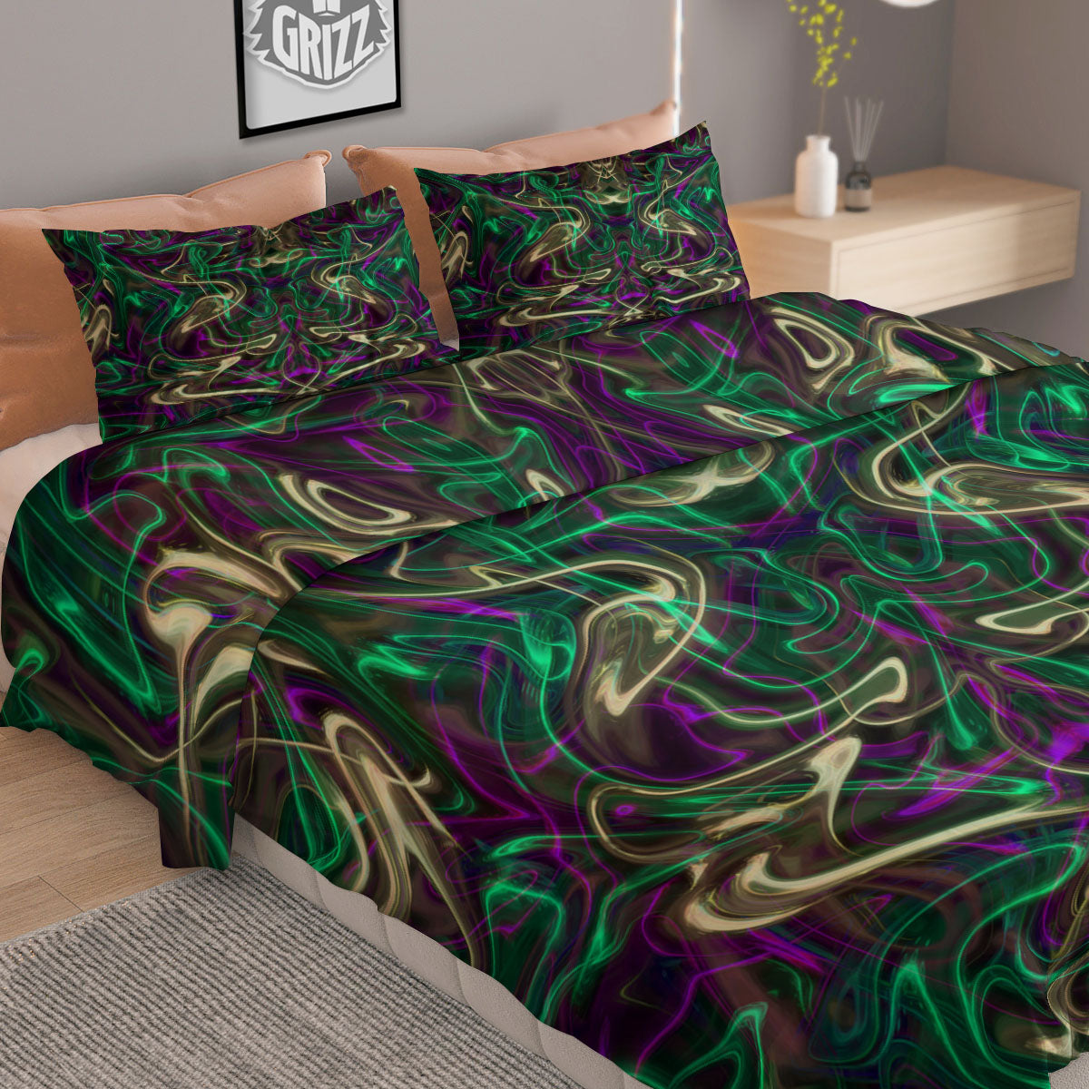 Turtle Tribal Sea Print Pattern Duvet Cover Bedding Set