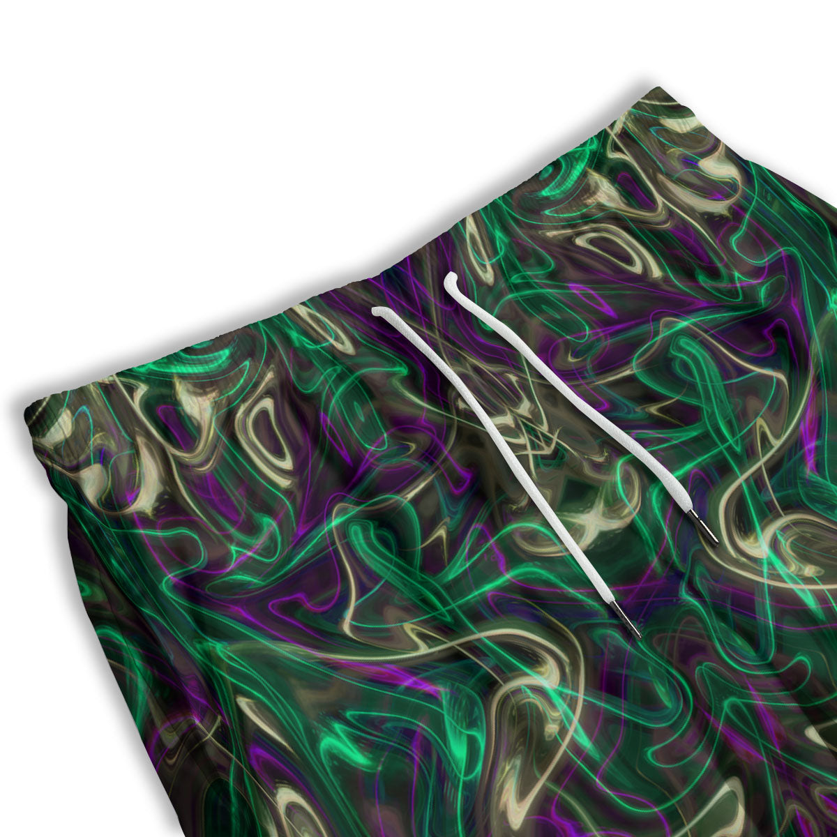 Trippy Smoke Psychedelic Print Men's Athletic Shorts