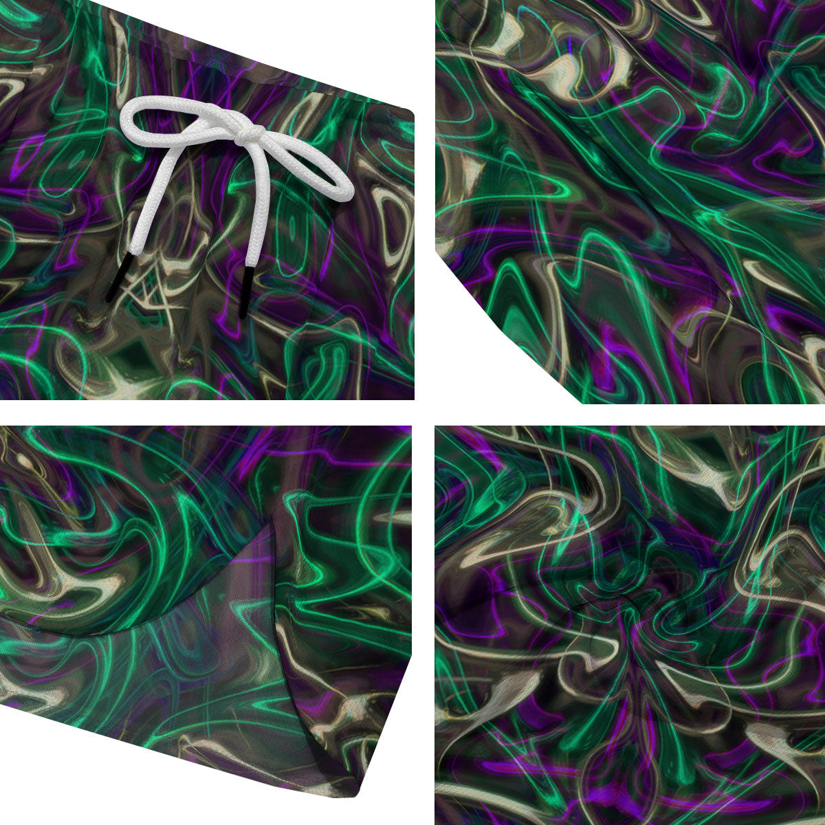 Trippy Smoke Psychedelic Print Men's Running Shorts-grizzshop