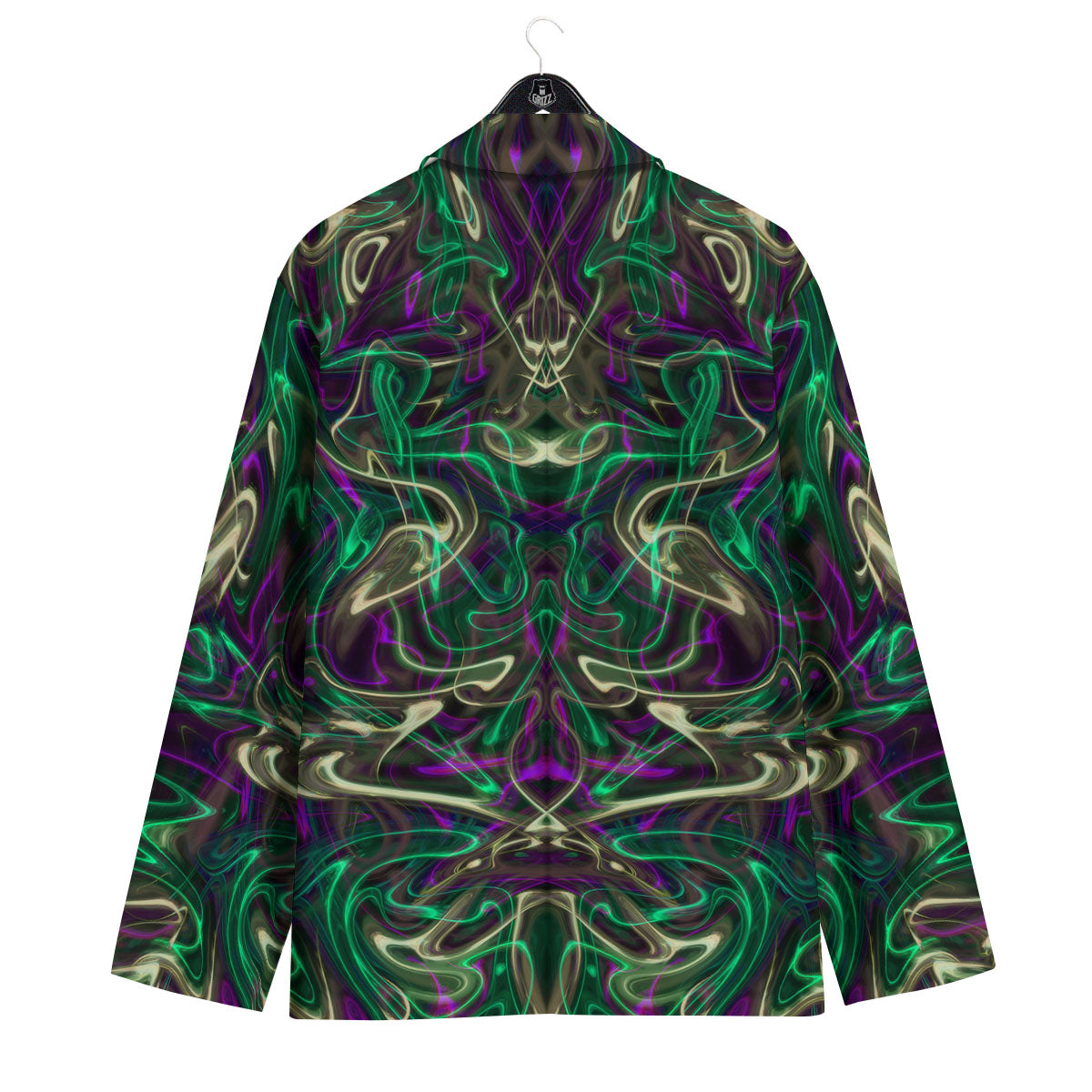 Trippy Smoke Psychedelic Print Men's Sport Coat-grizzshop