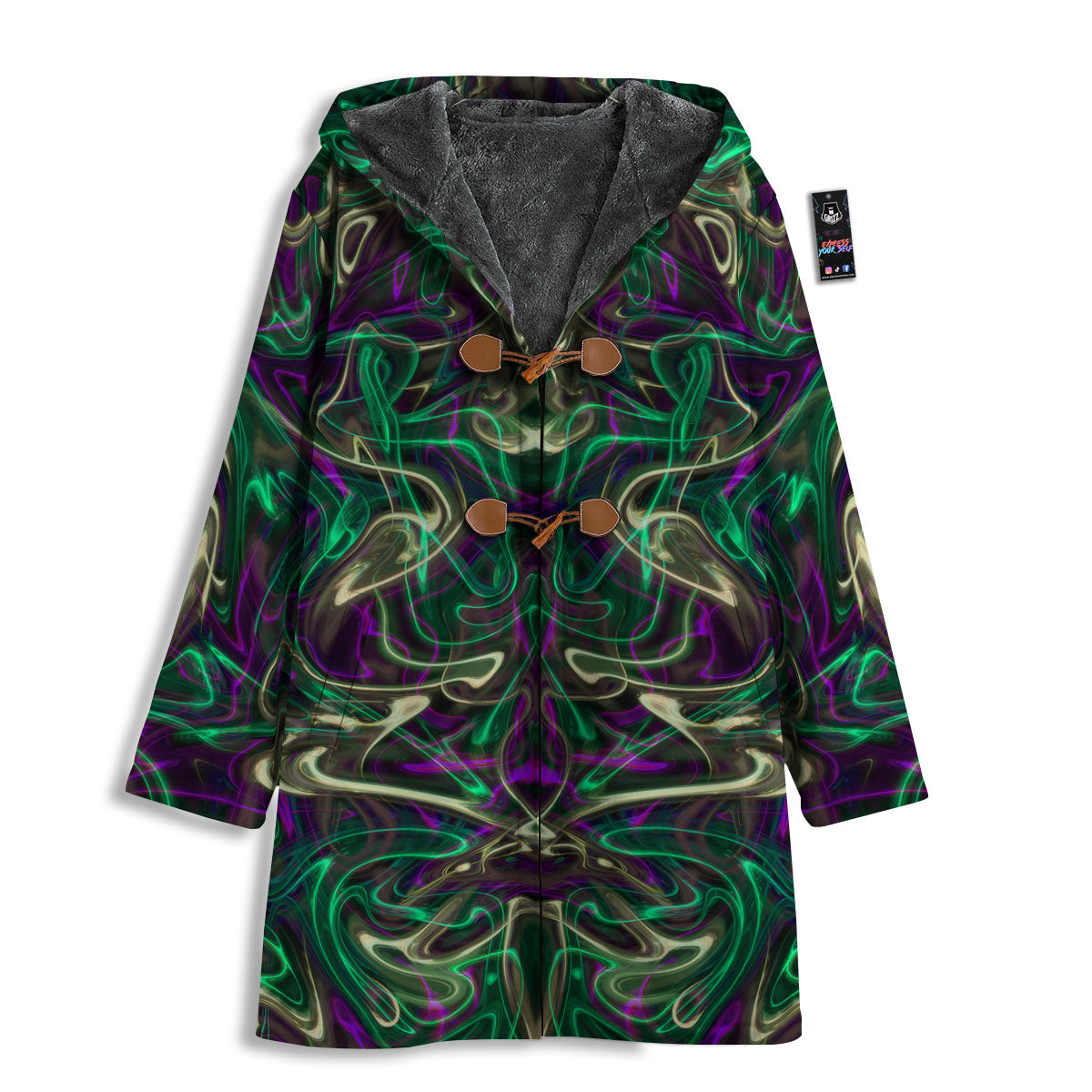 Trippy Smoke Psychedelic Print Men's Windbreaker Jacket-grizzshop