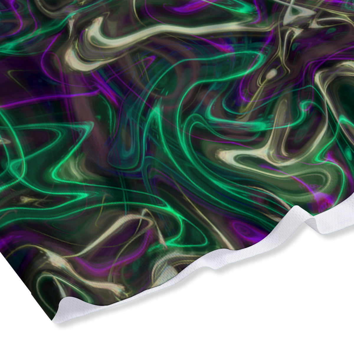 Trippy Smoke Psychedelic Print Mesh Shorts