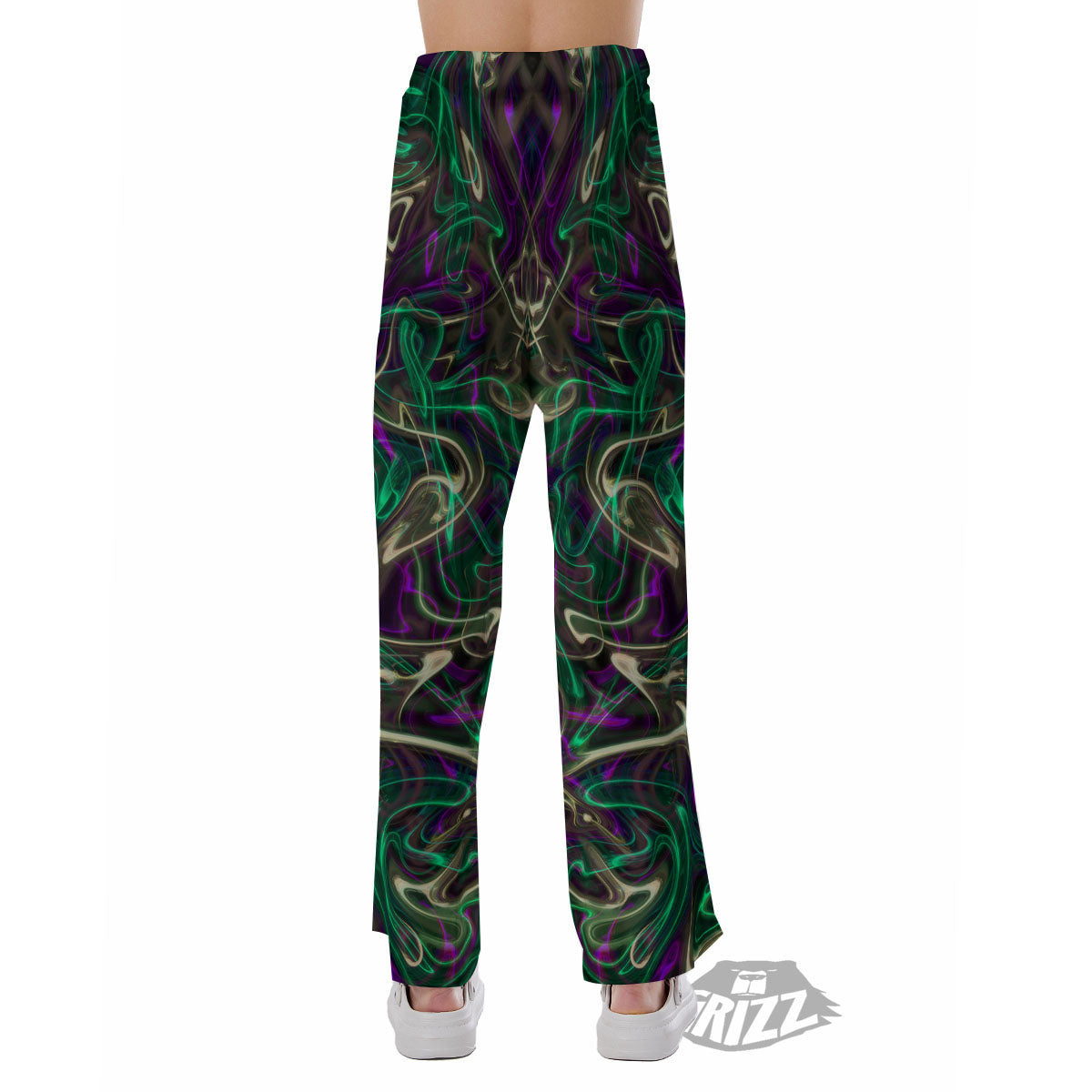 Trippy Smoke Psychedelic Print Pajama Pants-grizzshop