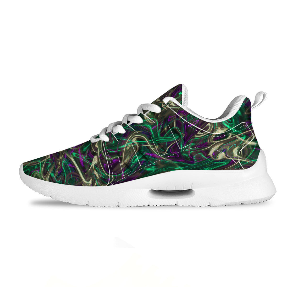 Trippy Smoke Psychedelic Print Tennis Shoes-grizzshop