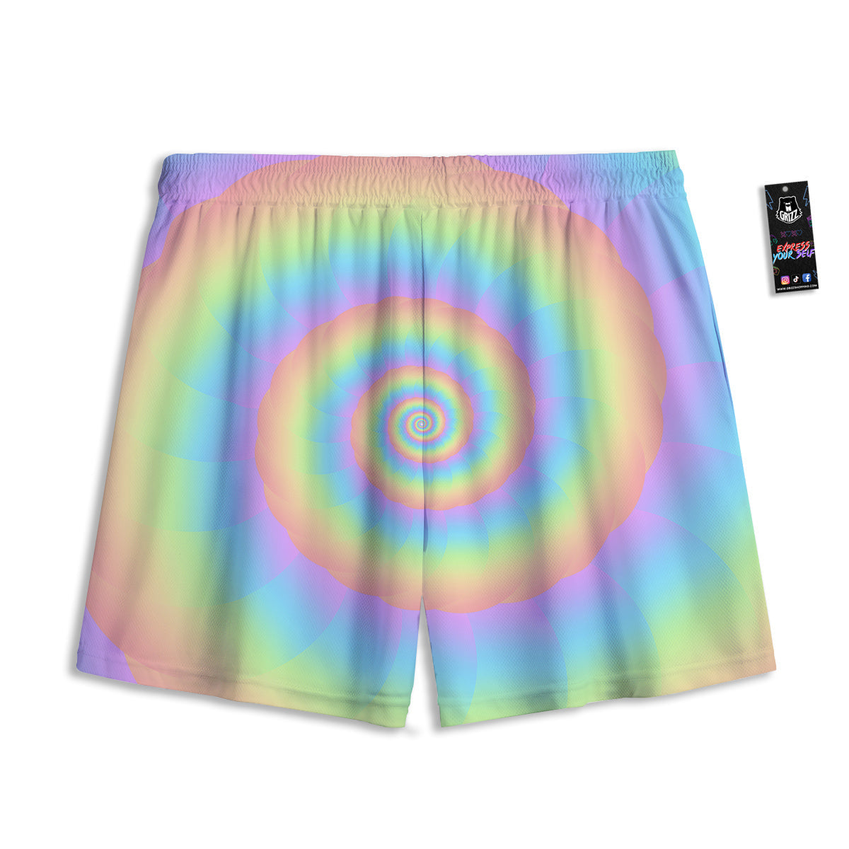 Tiger Flame Print Mesh Shorts