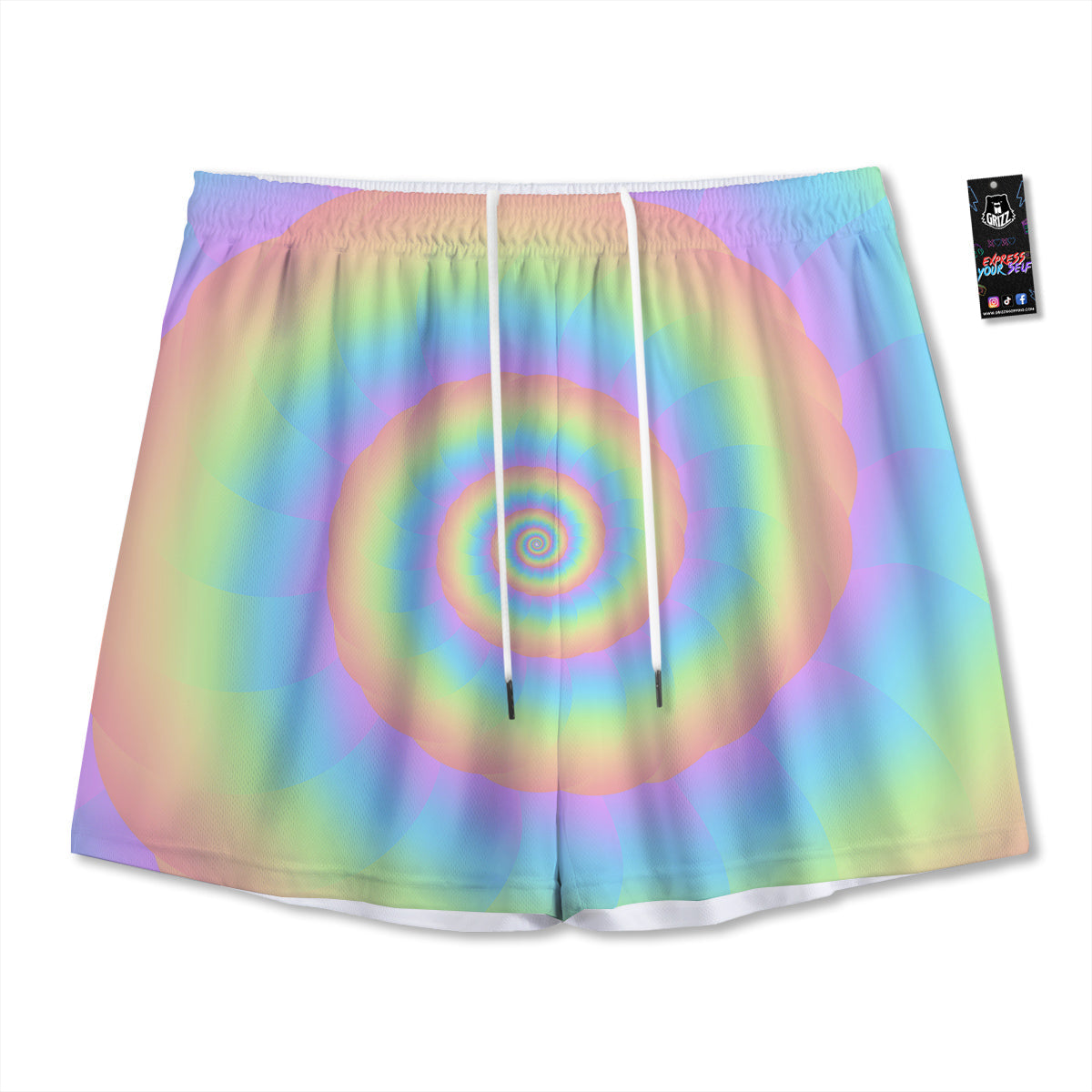 Tiger Flame Print Mesh Shorts