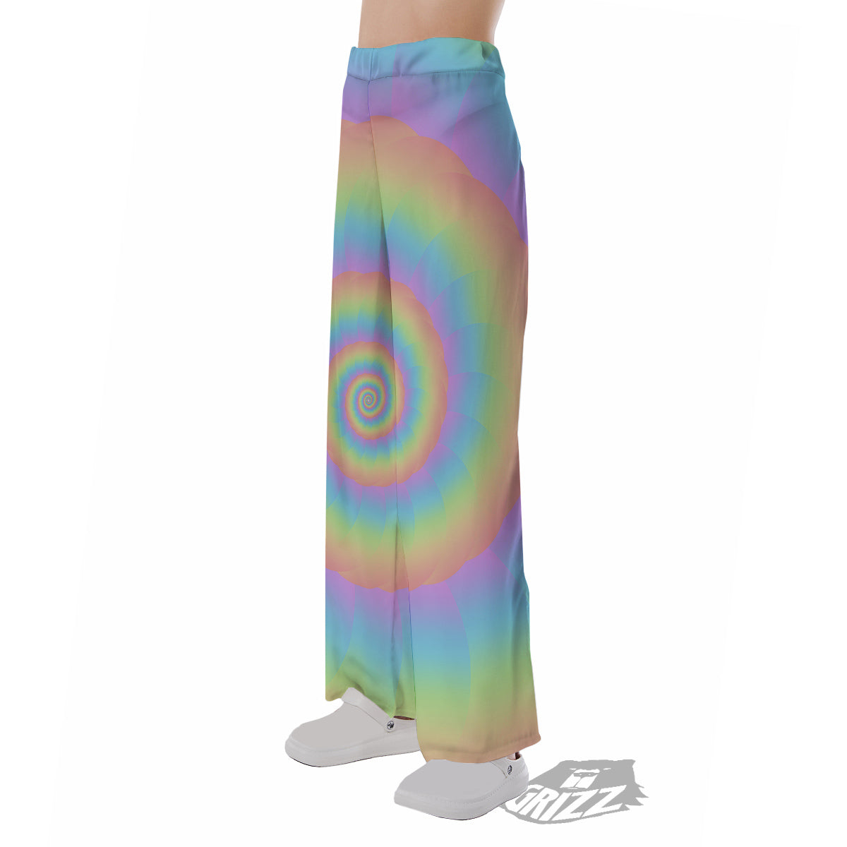 Trippy Spiral Colorful Print Pajama Pants-grizzshop