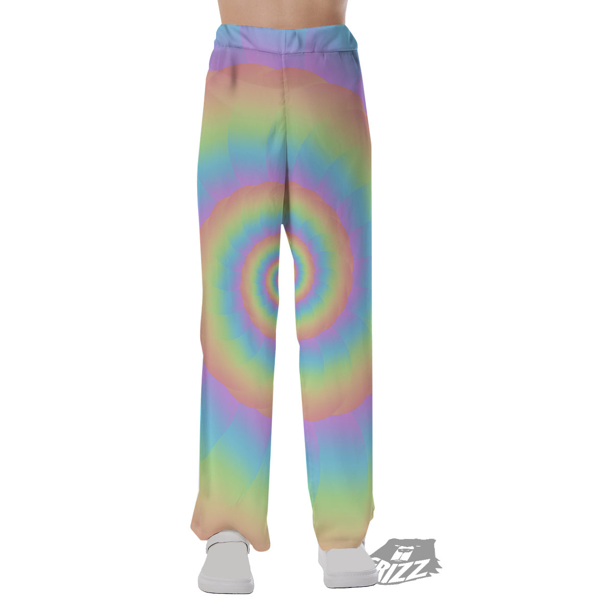 Trippy Spiral Colorful Print Pajama Pants-grizzshop