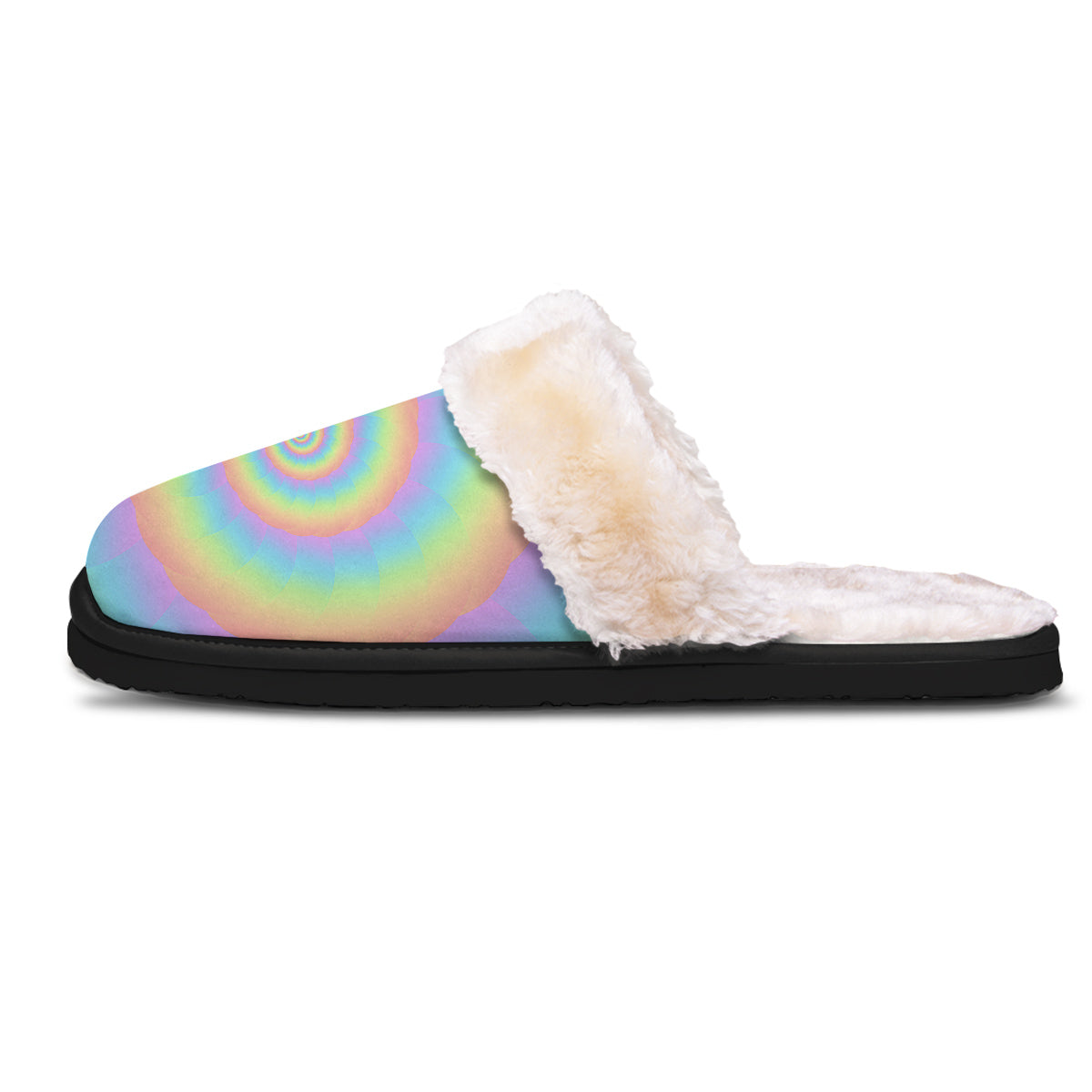 Trippy Spiral Colorful Print Slippers-grizzshop