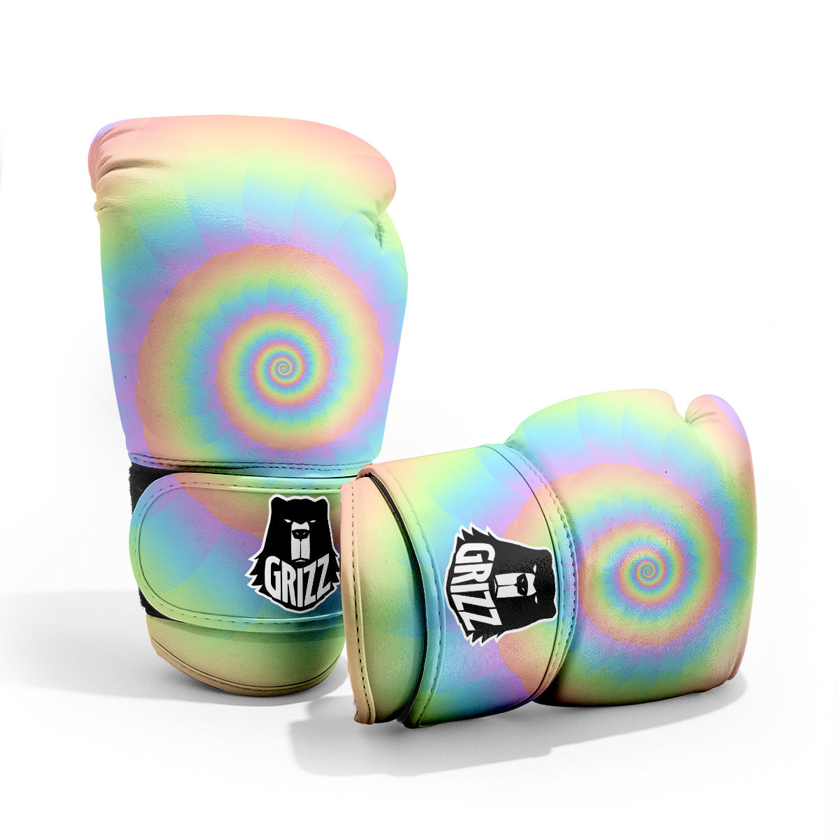 Trippy Spiral Colorful Print Pro Boxing Glove