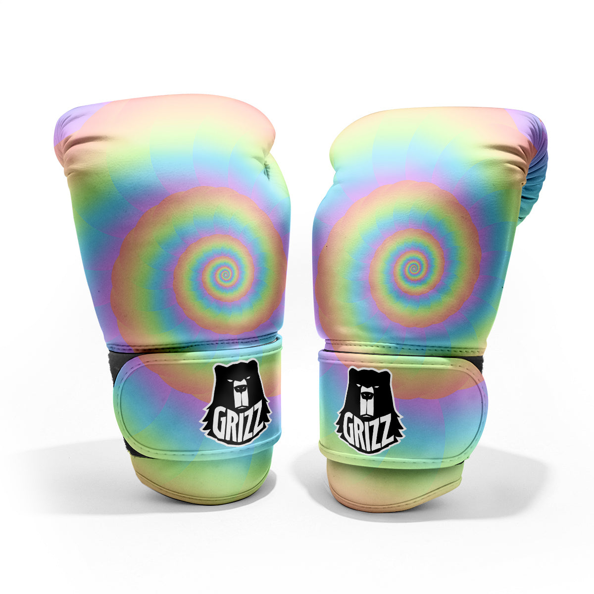 Trippy Spiral Colorful Print Pro Boxing Glove