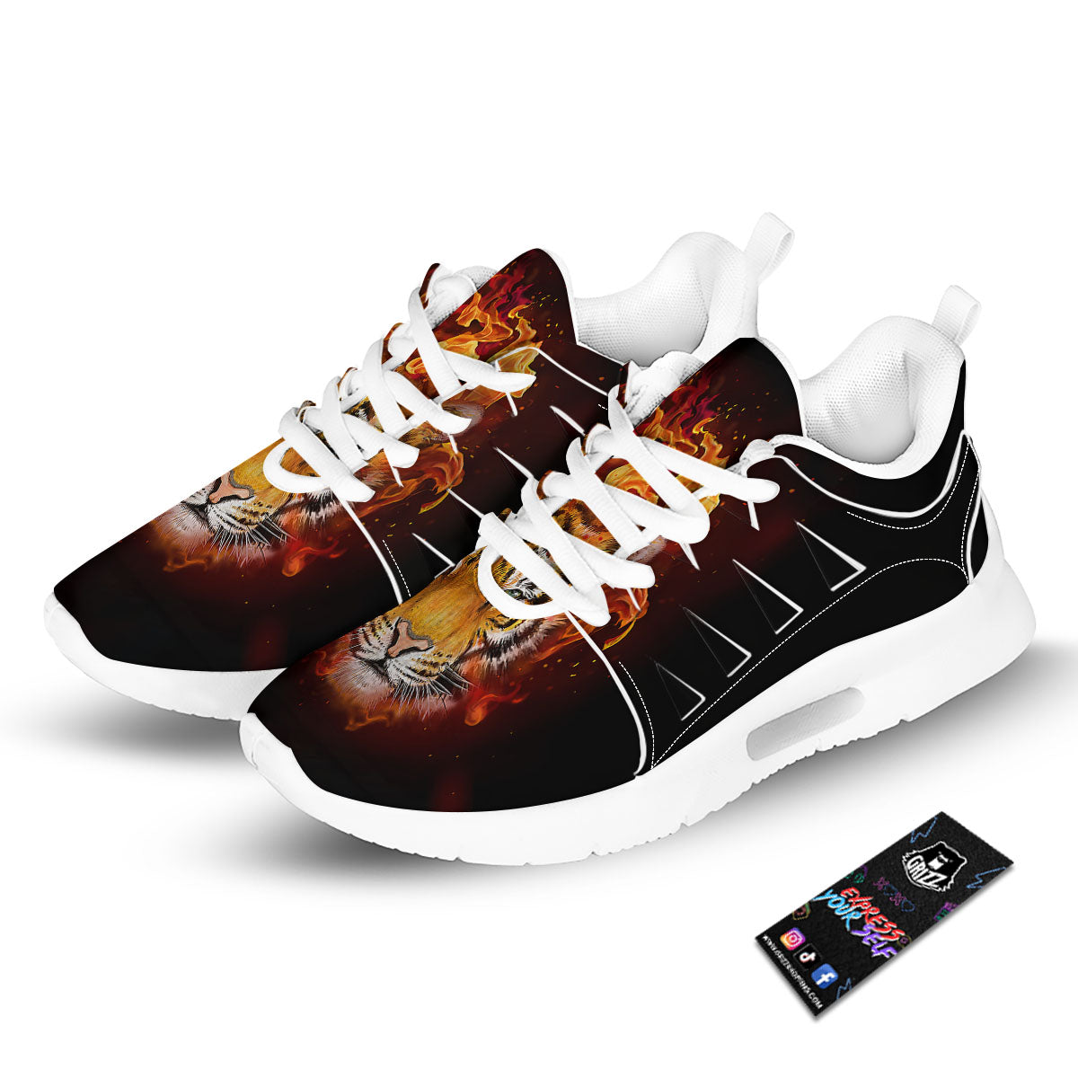 Trippy Spiral Colorful Print Tennis Shoes-grizzshop
