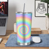 Trippy Spiral Colorful Print Tumbler-grizzshop