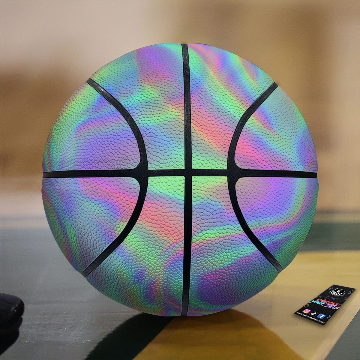 Tulip Yellow Print Pattern Basketball