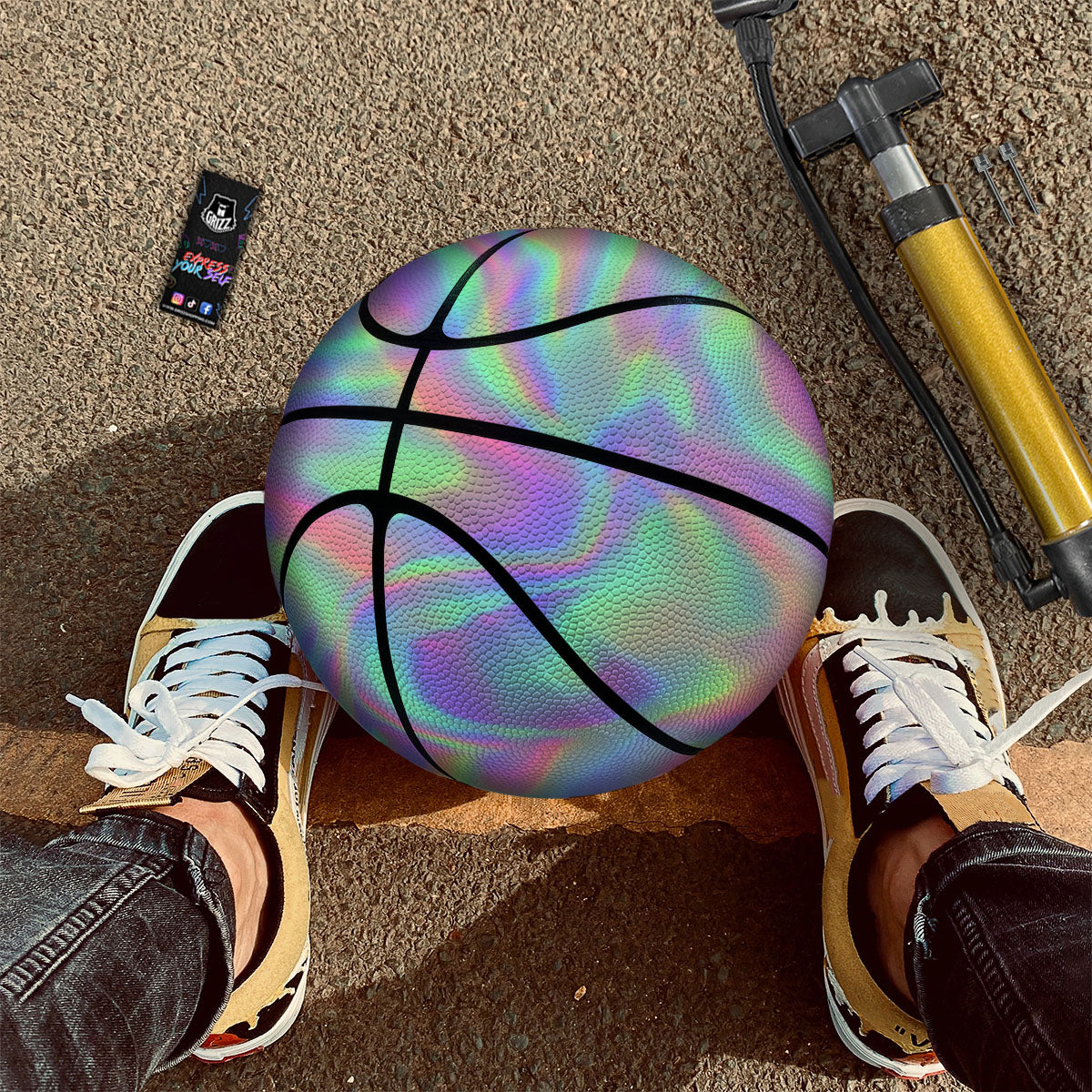 Tulip Yellow Print Pattern Basketball