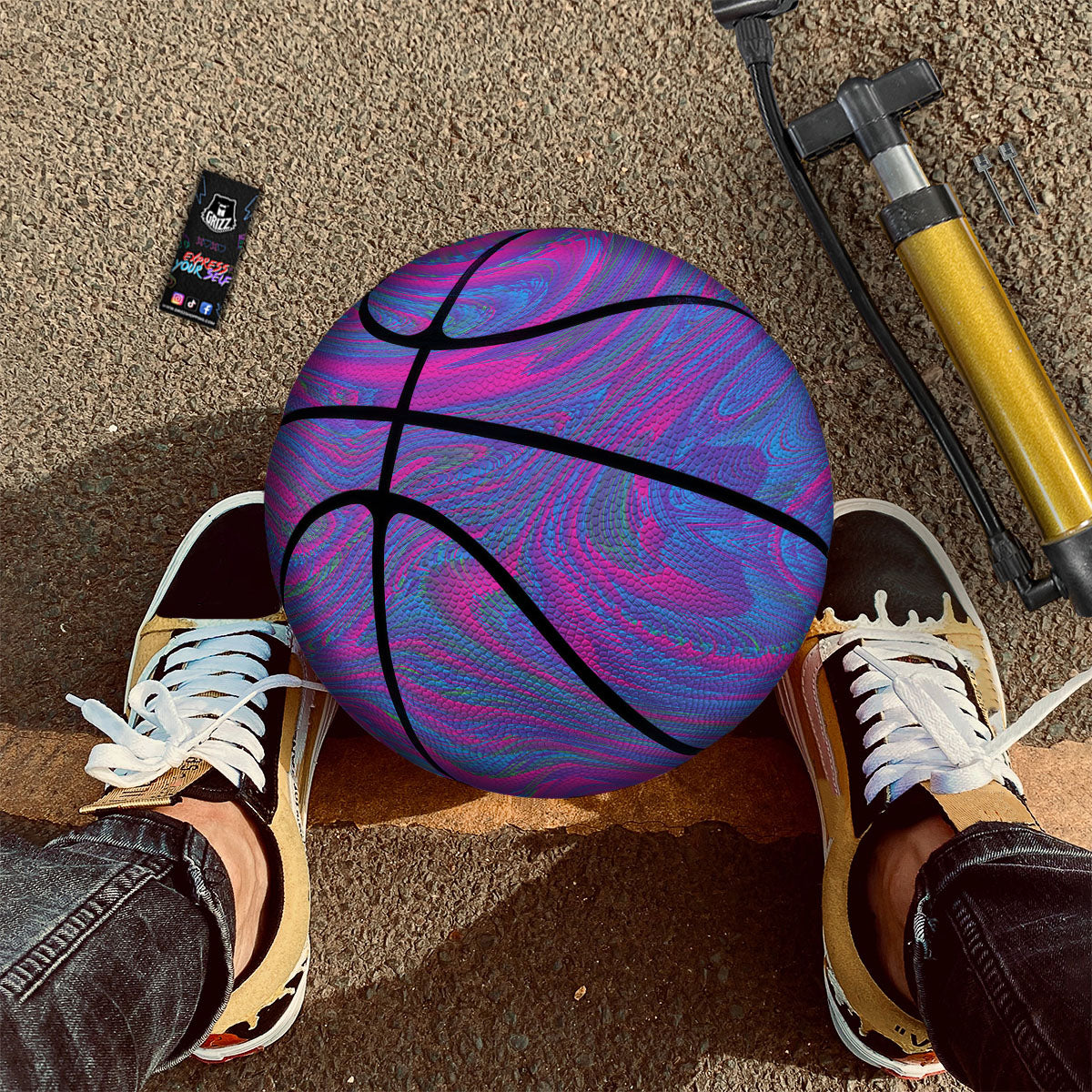 Tulip Yellow Print Basketball