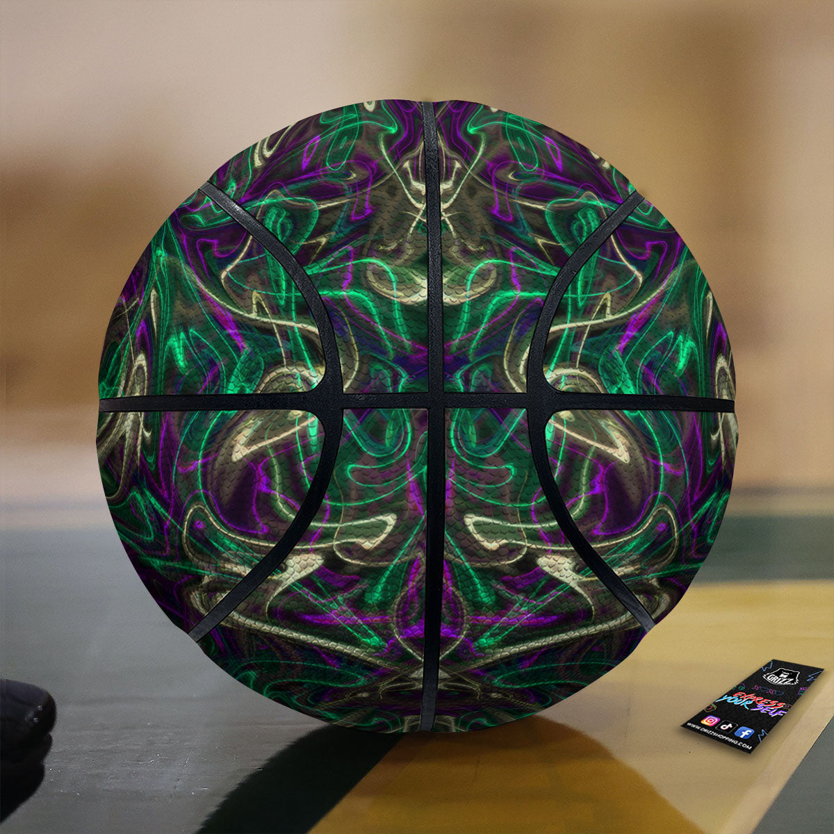 Turtle Tribal Sea Print Pattern Basketball