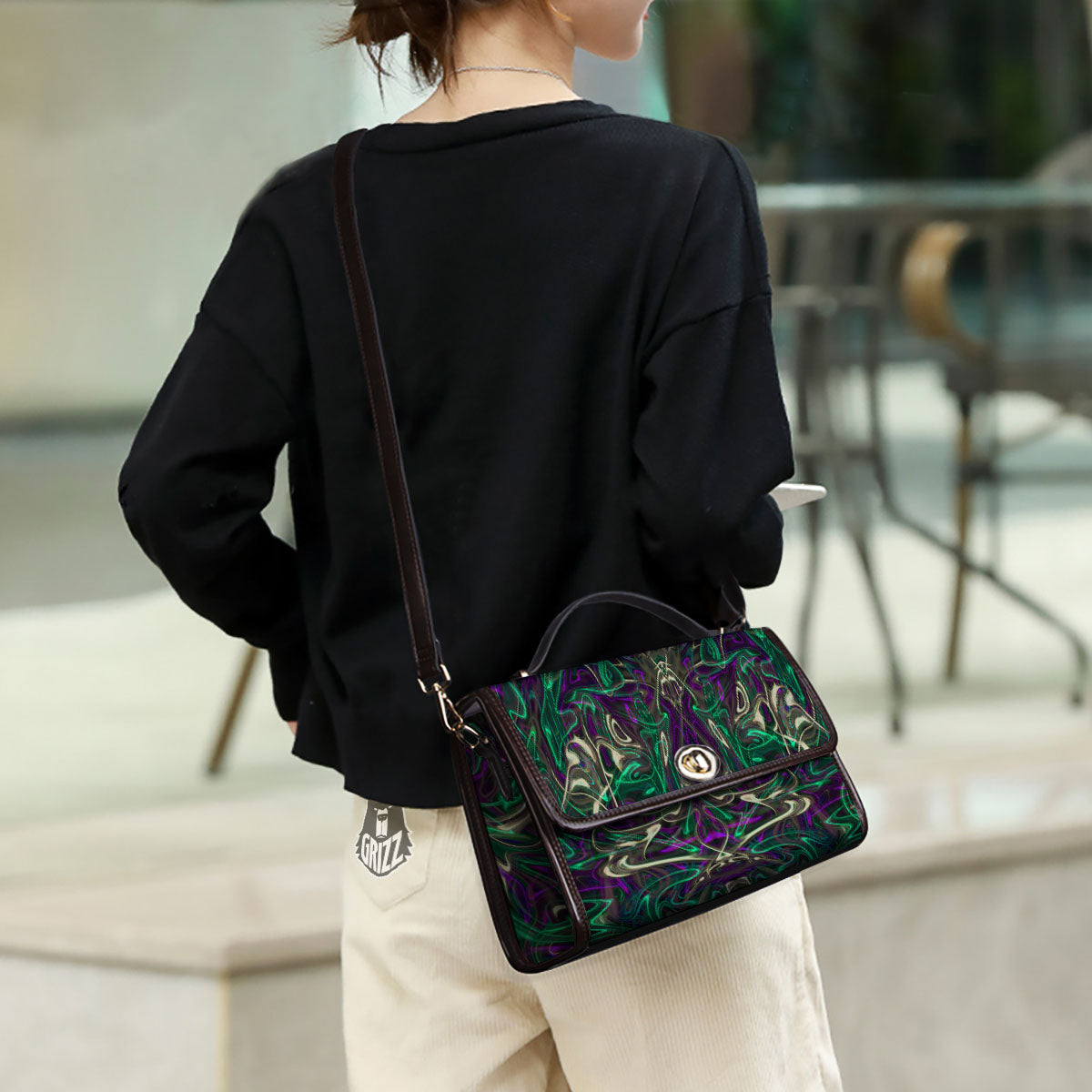 Trippy Smoke Psychedelic Print Women's Satchel Bag