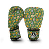 Trophy Green Print Pattern Boxing Gloves-grizzshop