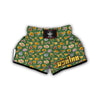 Trophy Green Print Pattern Muay Thai Boxing Shorts-grizzshop