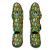 Trophy Green Print Pattern Muay Thai Shin Guards-grizzshop